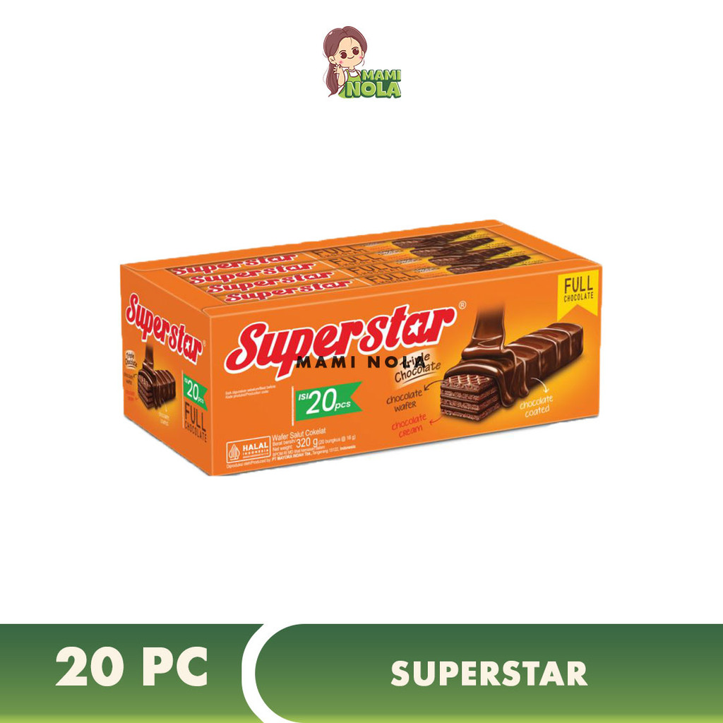 

Superstar Wafer Coklat / Cokelat Isi 20 pcs