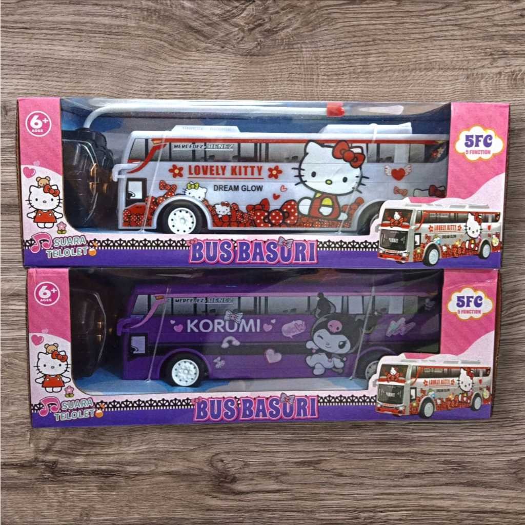 RC Basuri kitty cat basuri kuromi telolet Mainan Anak RC Bus Basuri Mainan Viral Bus Telolet Keluar