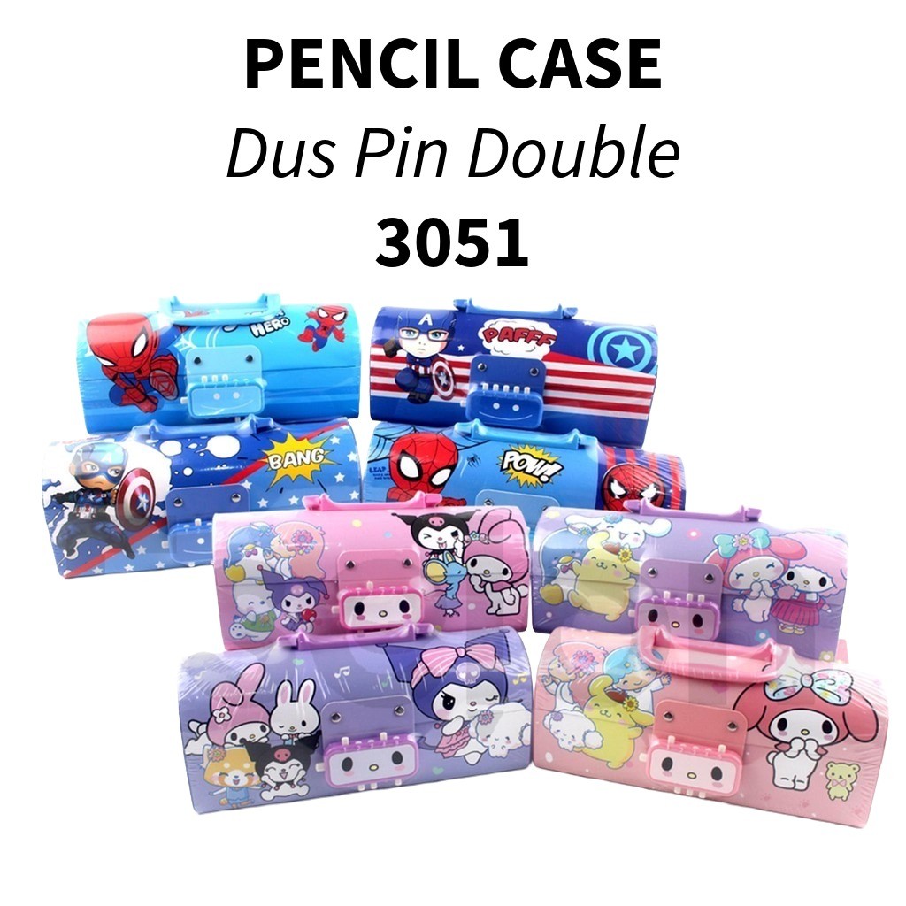 

❤️️Kotak Pensil Magnet Dos Double Pin / Tempat Pensil Dos Magnet Fancy❤️️