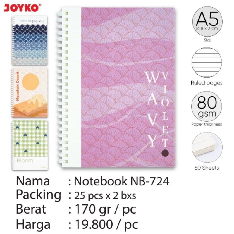 

Ruled Notebook Diary Agenda Buku Catatan Bergaris Joyko NB-724 80GSM