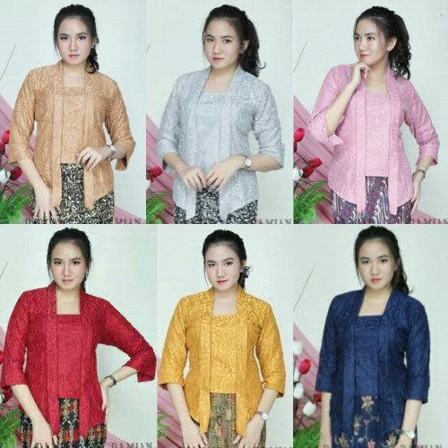 

✨LARIS✨ -Atasan Kebaya Modern Kutubaru Brokat Aneka Pilihan Warna - L