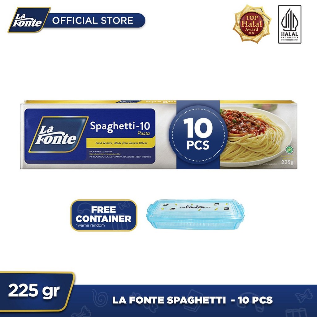 

La Fonte Spaghetti 225gr - 10 pcs Free Container