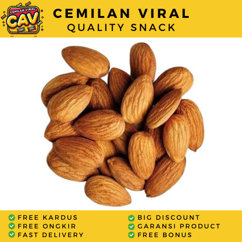 

CAV KACANG ALMOND PANGGANG 250gr Roasted Almond 250gr KACANG Almond Roasted 250gr Kacang Almond