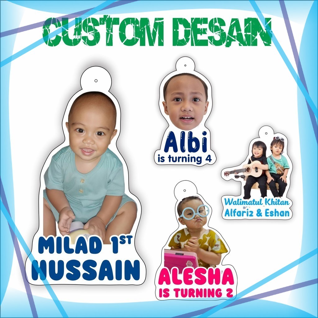 

Hang Tag Ultah Eksklusif Custom Nama Anak Isi 20 pcs
