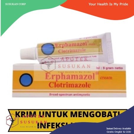 Erphamazol Clotrimazole Salep - Gatal Salep Anti Jamur Kutu Air Panu Kadas Kurap