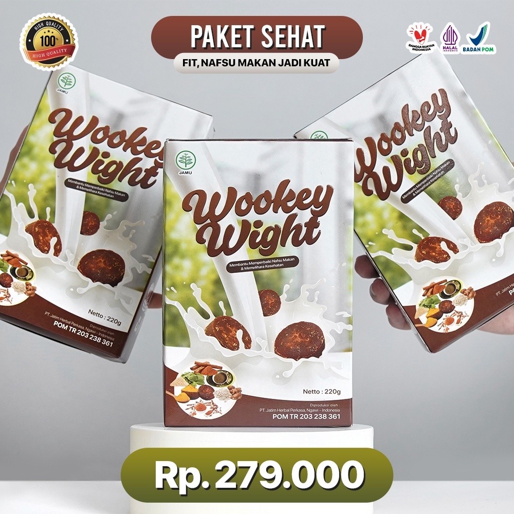 

WOOKEY WIGHT 3 BOX Susu Penambah Berat badan Alami jamu 220g
