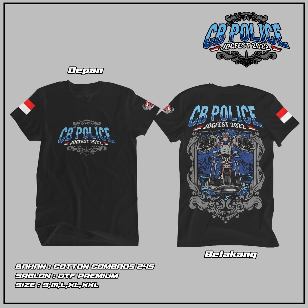 KAOS CB POLICE JOGJA FEST - KAOS JAMDA JATENG TERBARU 2023 - KAOS CB - KAOS RACING HONDA - KAOS ACAR