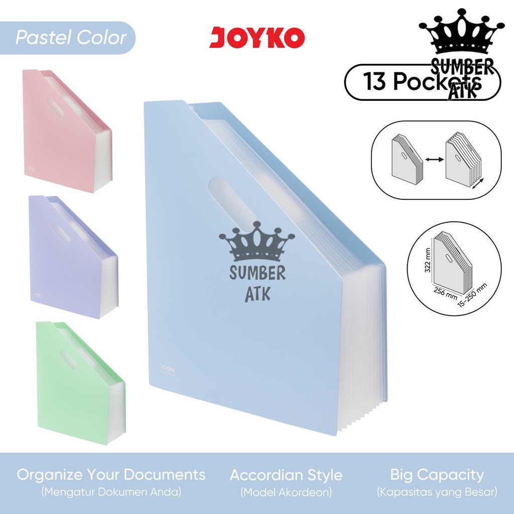 

Expanding File Map Organizer Joyko EF-12 13Pockets