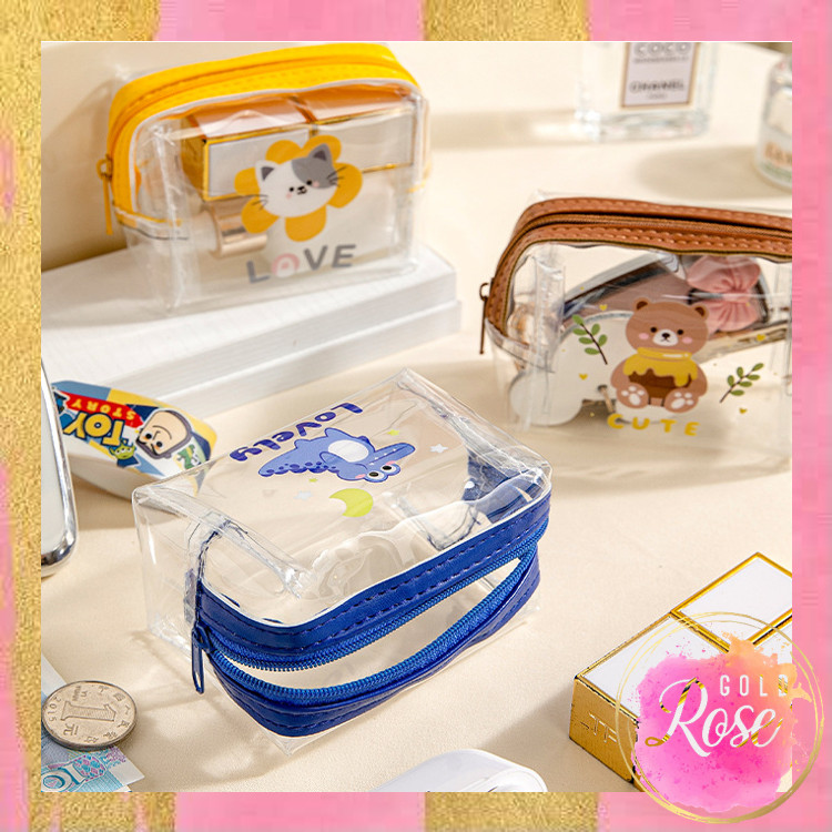 ℛ𝑜𝓈𝑒𝑔𝑜𝓁𝒹 - D6439 Dompet Mini Karakter Lucu / Pouch Koin Transparan