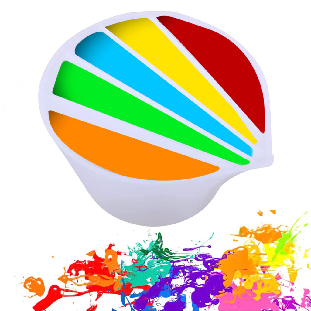 

Clear Silicone Epoxy Resin Mixing Cups Dividers Pouring Split Cups Paint Pour Cup For Fluid Art Drawing DIY Making Acrylic Paint