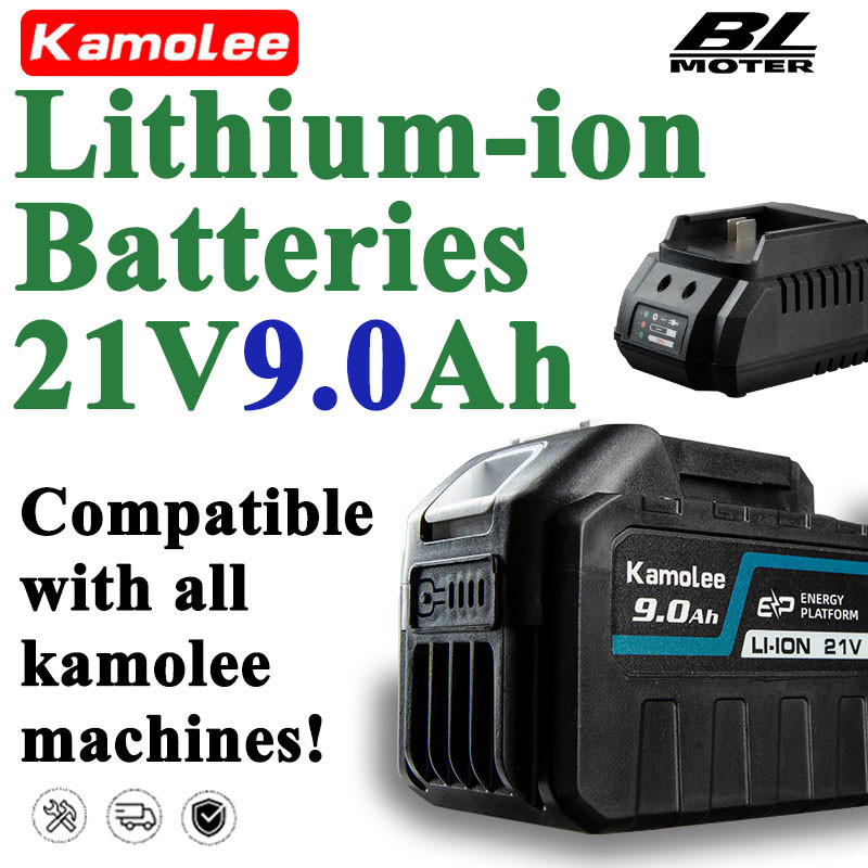 Kamolee 21V 9000mAh battery/batteries+seat charger set, set for kamolee/Makita power tools