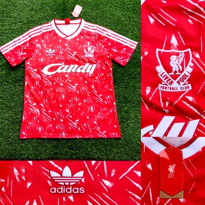 JERSEY BOLA RETRO VINTAGE LIVERPOL HOME 1989 1991 GRADE AAA TOP QUALIT - JERSEY SAJA, S