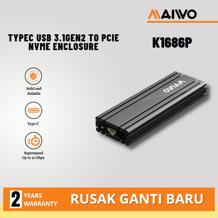 Enclosure K1686P TypeC USB 3.1GEN2 to PCIe NVMe