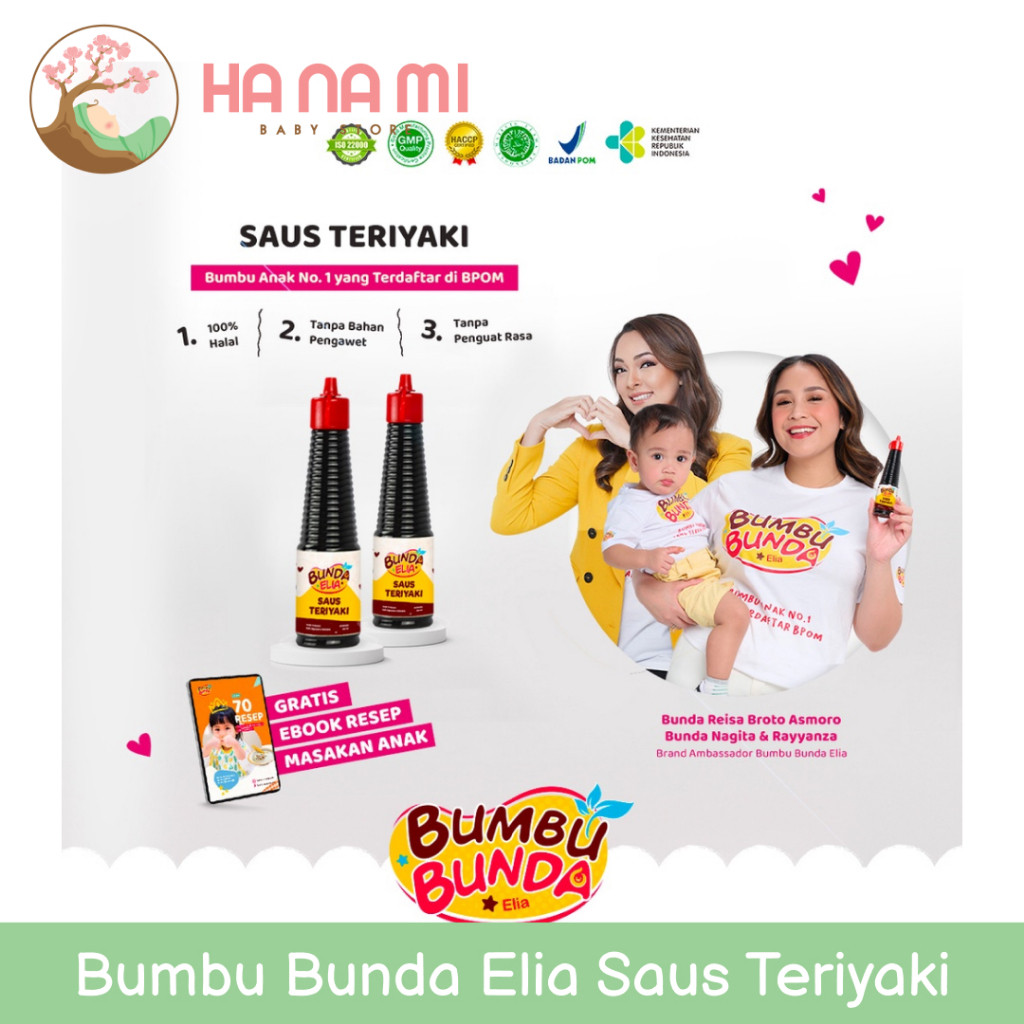 

Bumbu Bunda Elia Saus Teriyaki Non MSG Non Pengawet / Bumbu MPASI / Bumbu Anak Non MSG