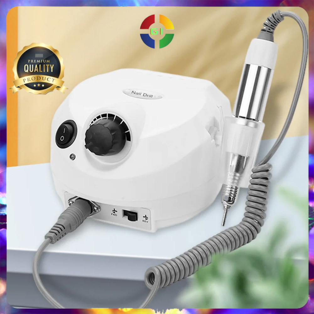 (GI) Alat Nail Art Manicure Pedicure Kikir Kuku Elektrik Set Lengkap 35000 RPM