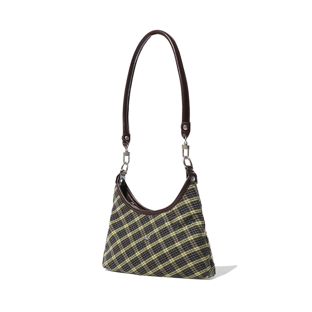 Crying Center Retro Checkered Shoulder Bag