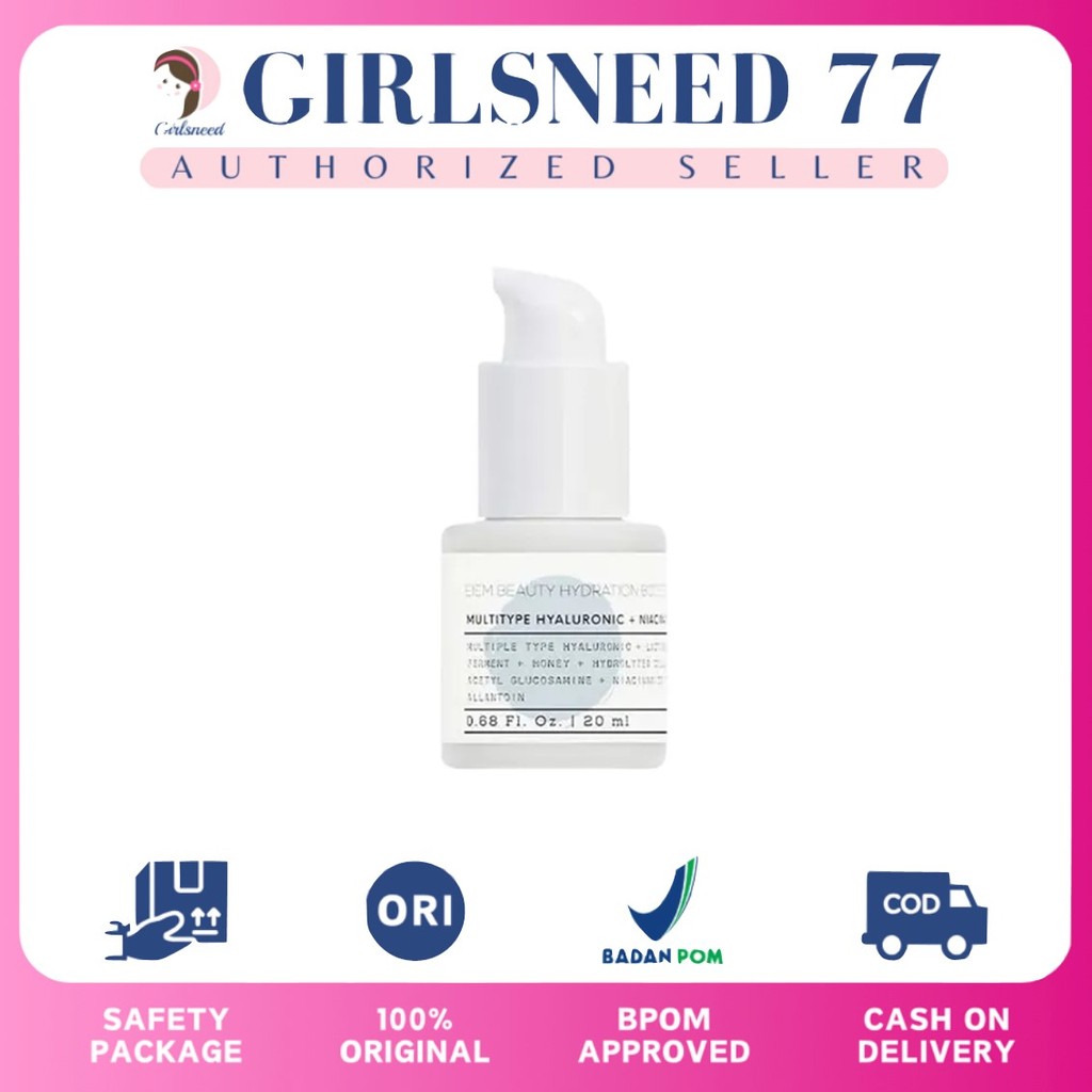 GN77 Eiem Beauty Hydration Booster Serum, Multiple Hyaluronic + Niacinamide 4%