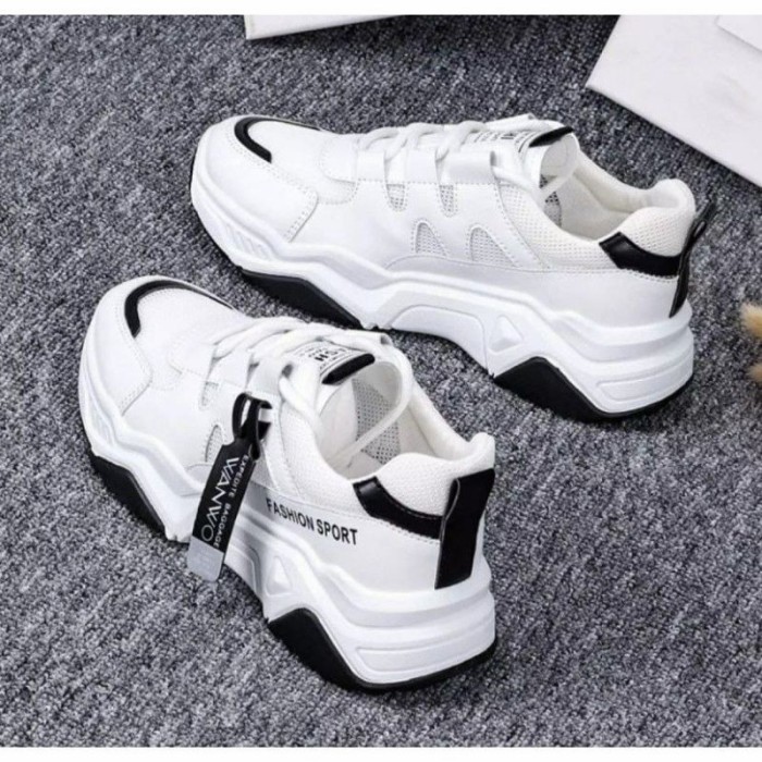 sepatu sneakers jintu wanita - Hitam, 37