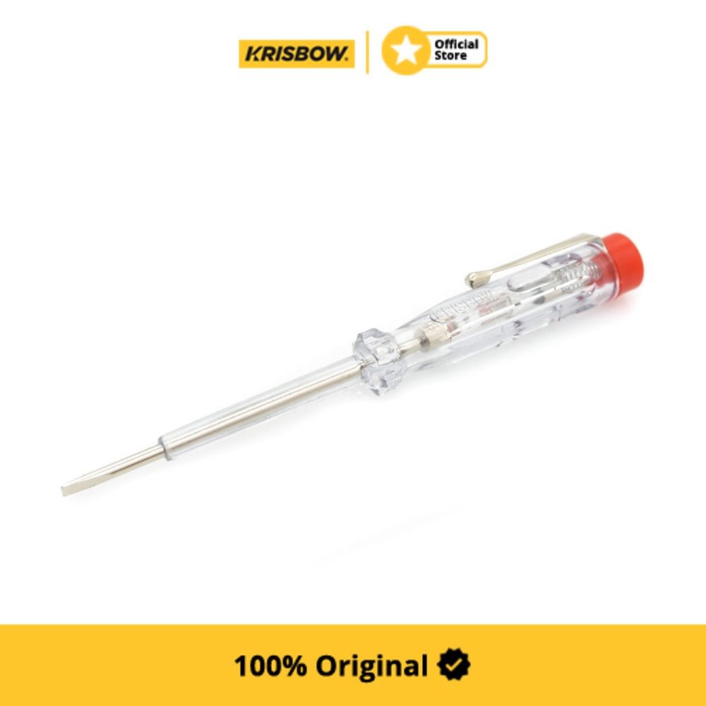 Krisbow Tespen Listrik Voltage Tester 100-250 V Ac