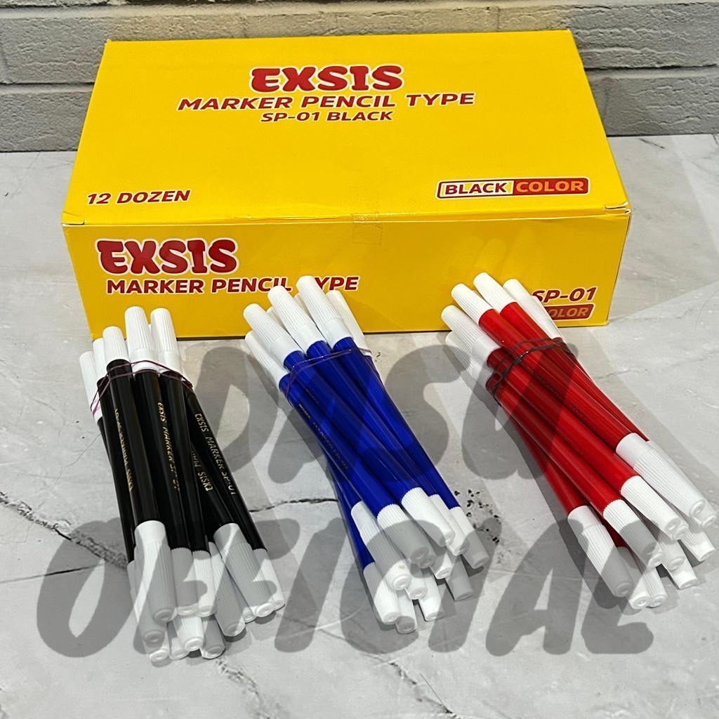 

1 PCS Spidol Exsis SP-01 Sieco Warna Hitam Biru Merah