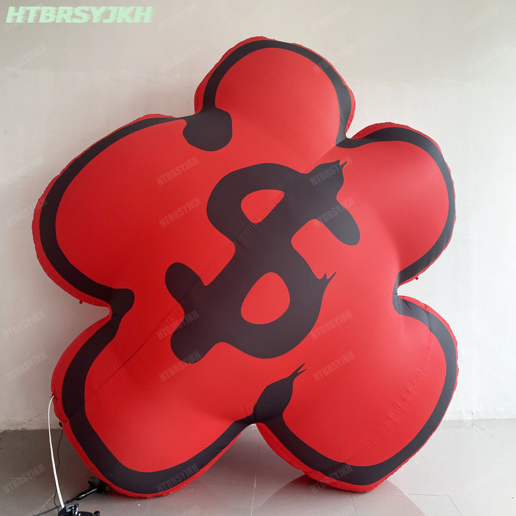 1.5M Giant Inflatable Flower with USD Dollar Symbol Air Blow Rich Flowers Wall Hanging Decoration Ev