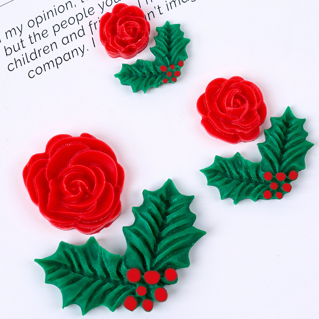 

Rose Flower Leaf Silicone Mold DIY Christmas Ornament Craft Gift Making Plaster Resin Chocolate Cake Baking Molds Home Decor