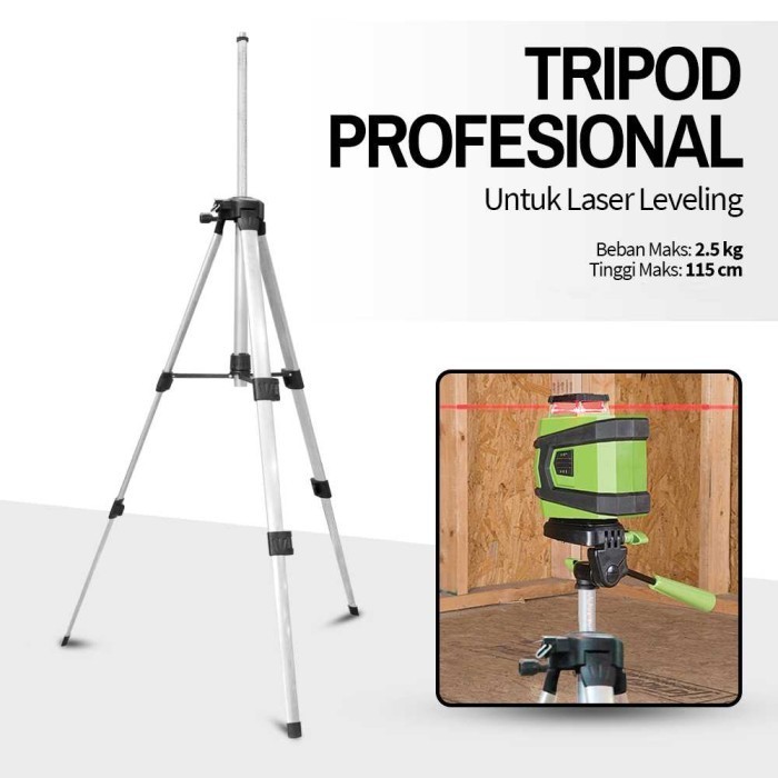 

MILIBOE Tripod Profesional 5/8 Inch untuk Laser Leveling