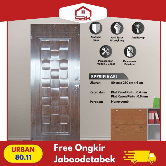 Pintu Baja | Pintu Rumah | Pintu Fortress 80x210 Urban 80.11