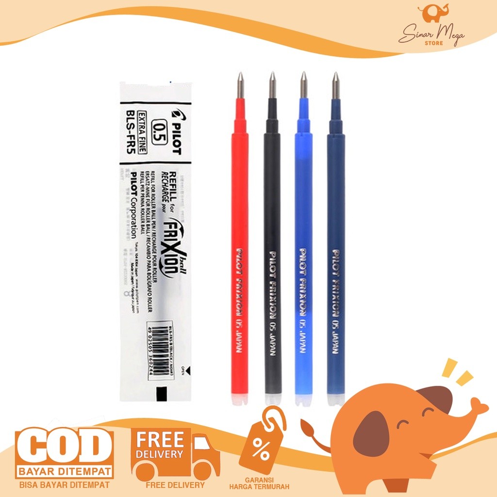 

Pilot Refill Pulpen Frixion Clicker 0.5mm / 0.7mm Blue & Black Murah