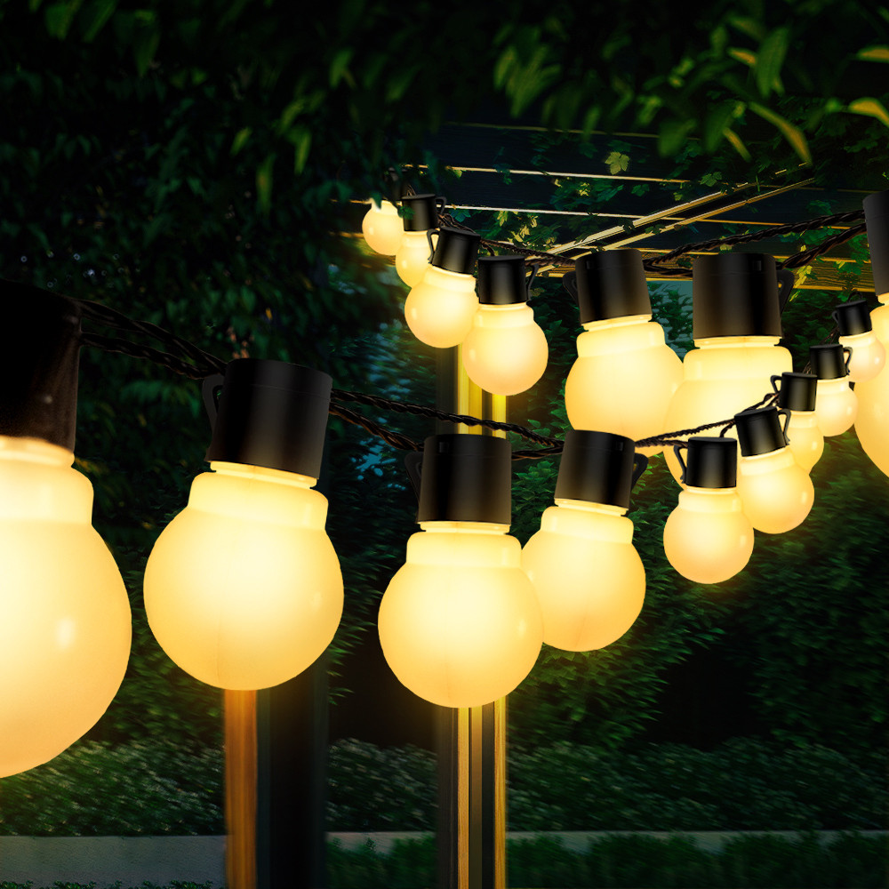 Solar Lights Outdoor Waterproof,  LED Globe Solar String Lights  Outdoor Solar Lights for Yard Balco