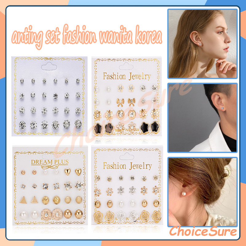 anting set/anting set fashion wanita korea/aksesoris anting wanita