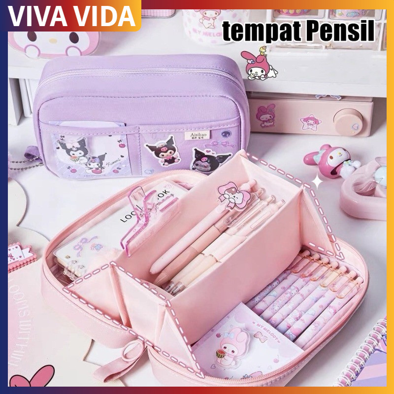 

Pencil Pouch / Tempat Pensil Penyimpanan Besar/Kotak Pensil Besar Tempat Pena Celana Panjang Tempat Pensil Sekolah Tempat Pensil Alat Tulis