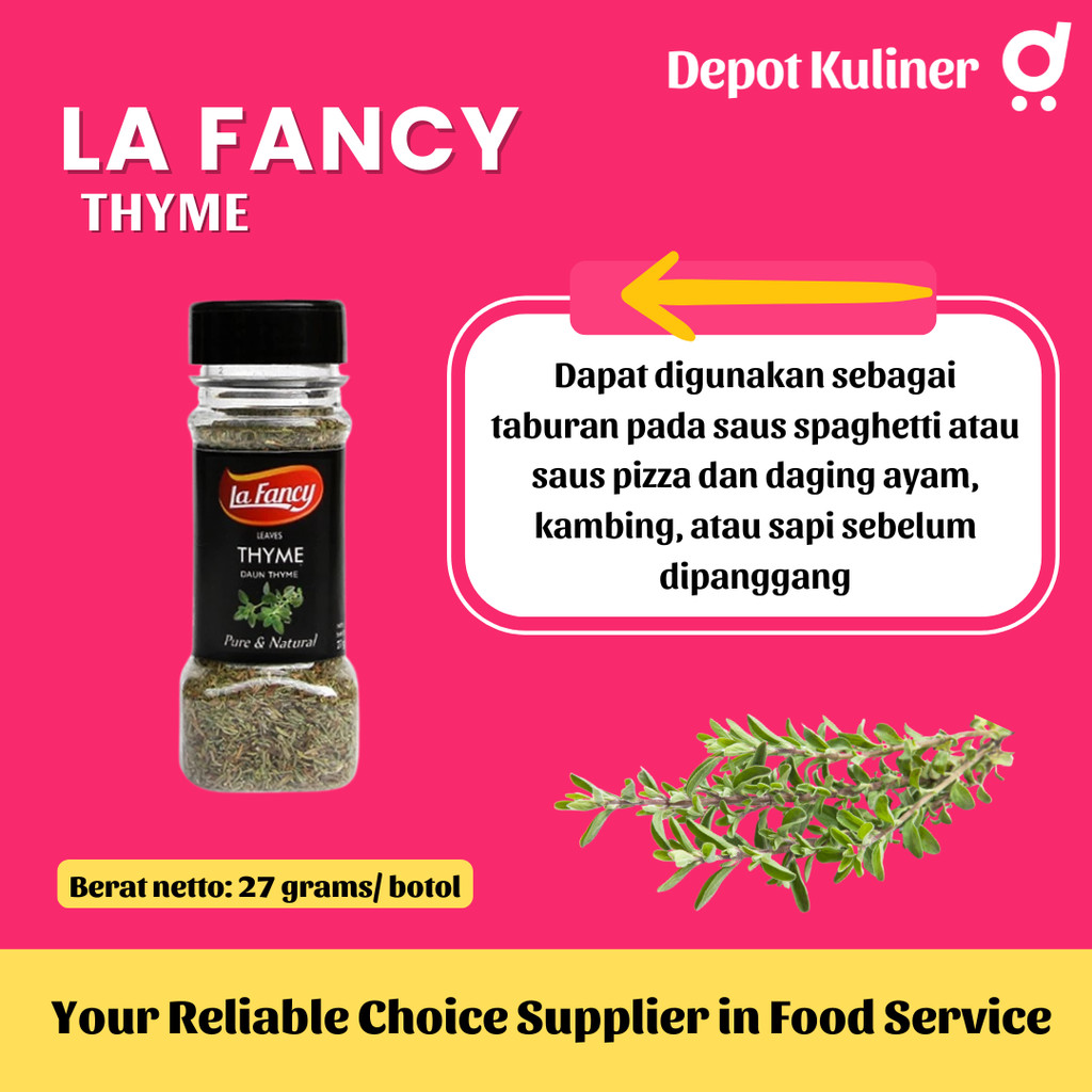 

La Fancy Foods Daun Thyme 100% Murni 15g