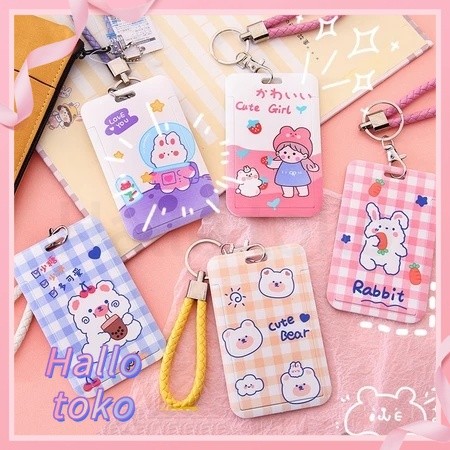 

ID CARD HOLDER MOTIF KAWAII TEMPAT KARTU PHOTOCARD PHOTO CARD Pelindung + Tali,Rekomendasi Kado Untuk Siswa Di Sekolah