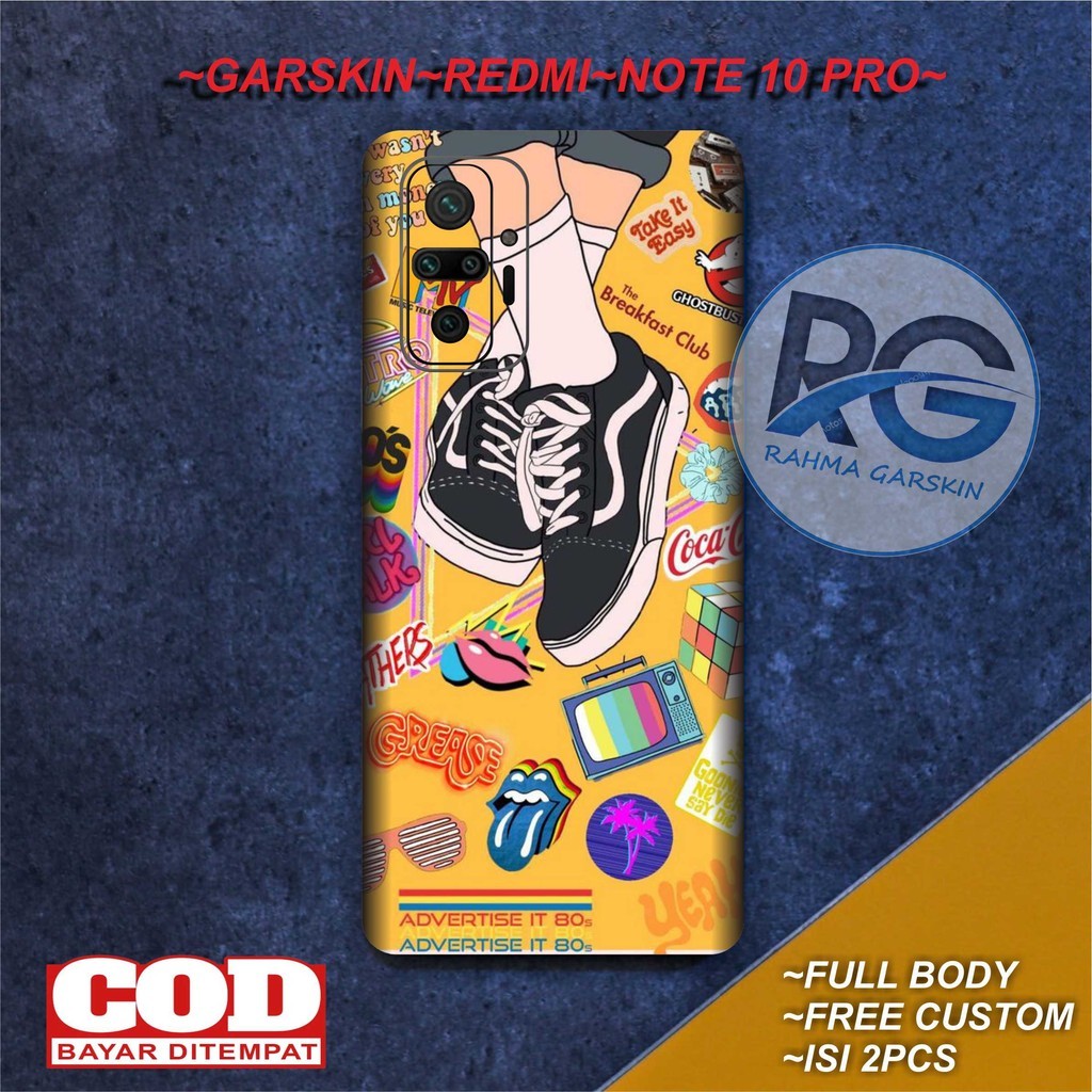 COD garskin redmi note 10 pro motif shoes