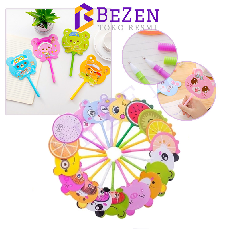 

pena kipas animal souvenir lucu/ pulpen kipas karakter lucu souvenir/ pena kipas lucu animal dan buah/ pulpen kipas karakter kar