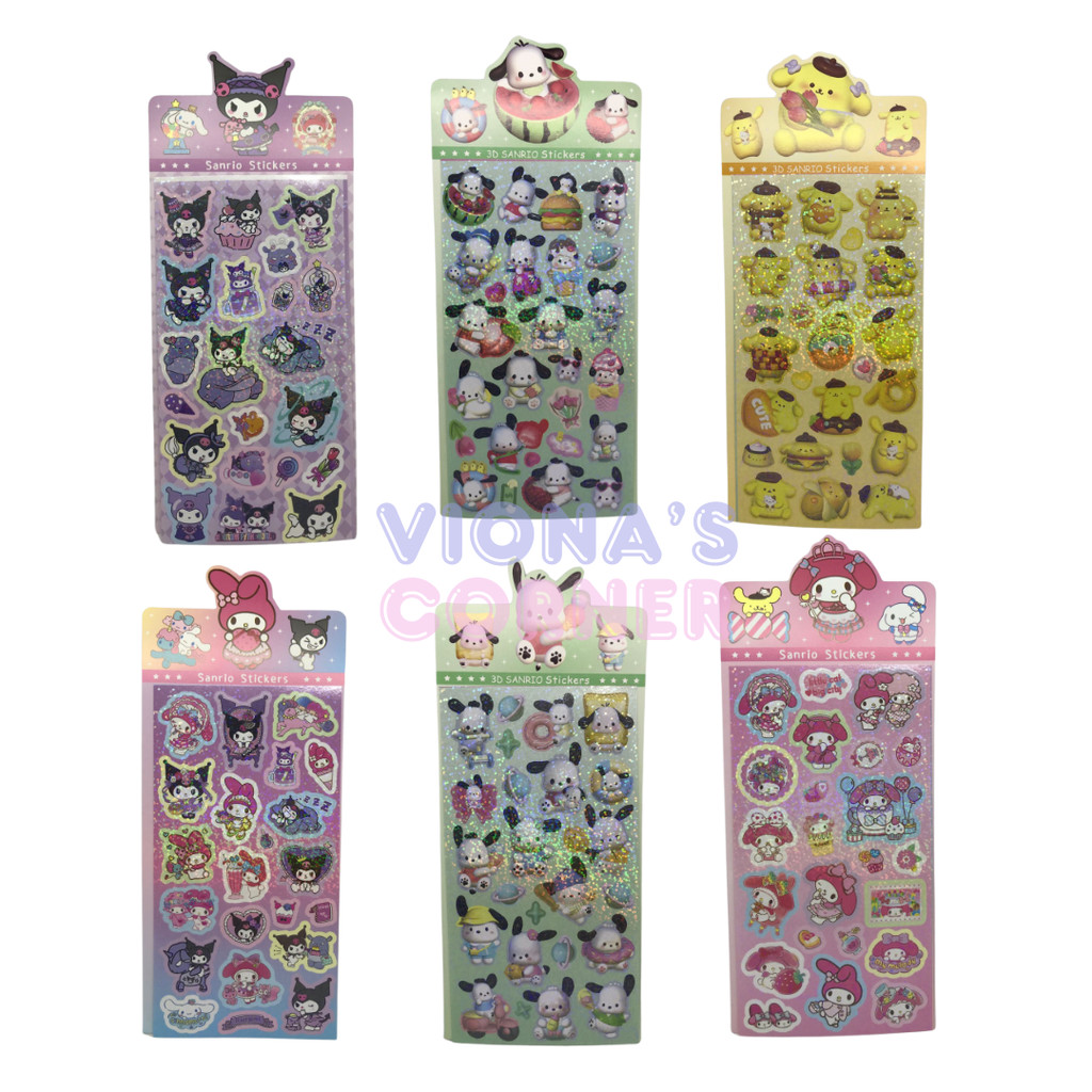 

Sticker Sanrio Kuromi Cinnamoroll My Melody Hologram Stiker Lucu Murah LARGE