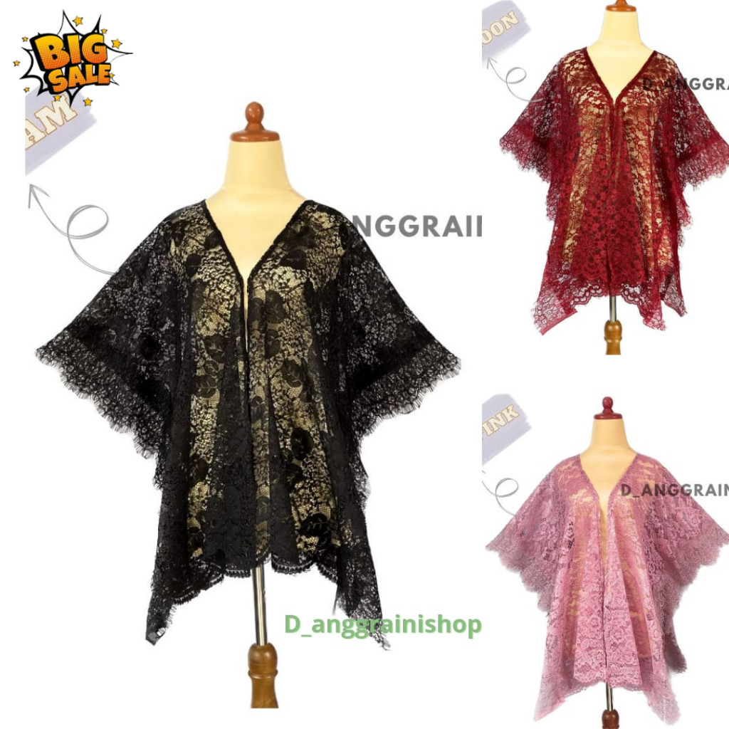 CARDIGAN BROKAT, KEBAYA BROKAT, OUTER BROKAT ATASAN BROKAT, BAJU KONDANGAN WANITA
