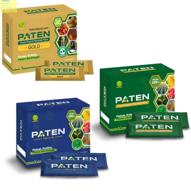 PUPUK PATEN TEKNOLOGI NANO PATEN GOLD - PATEN HIJAU - PATEN BIRU 1 BOX ORIGINAL