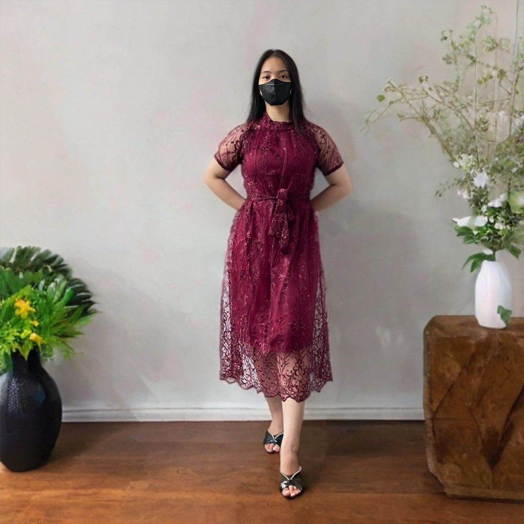 Dress Pesta Bridesmaid Mewah Anbell Dress Wanita Kristen Premium Gaun Cantik Kondangan Fashion Wanit