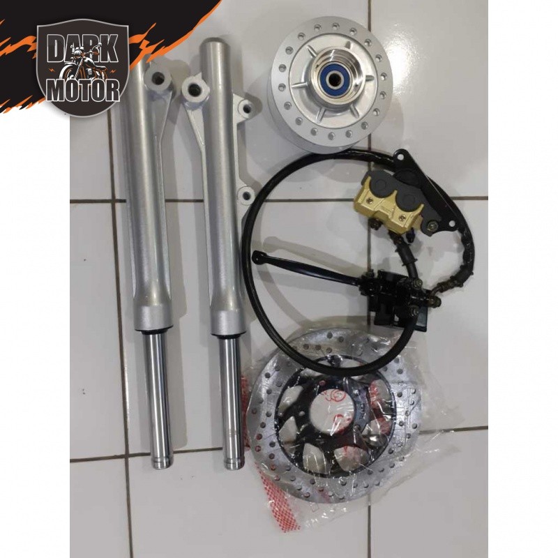 FULL SET Rem Cakram Standard Depan SUPRA X LAMA GRAND C70 Shock Depan Standart As Tabung Plus Tromol