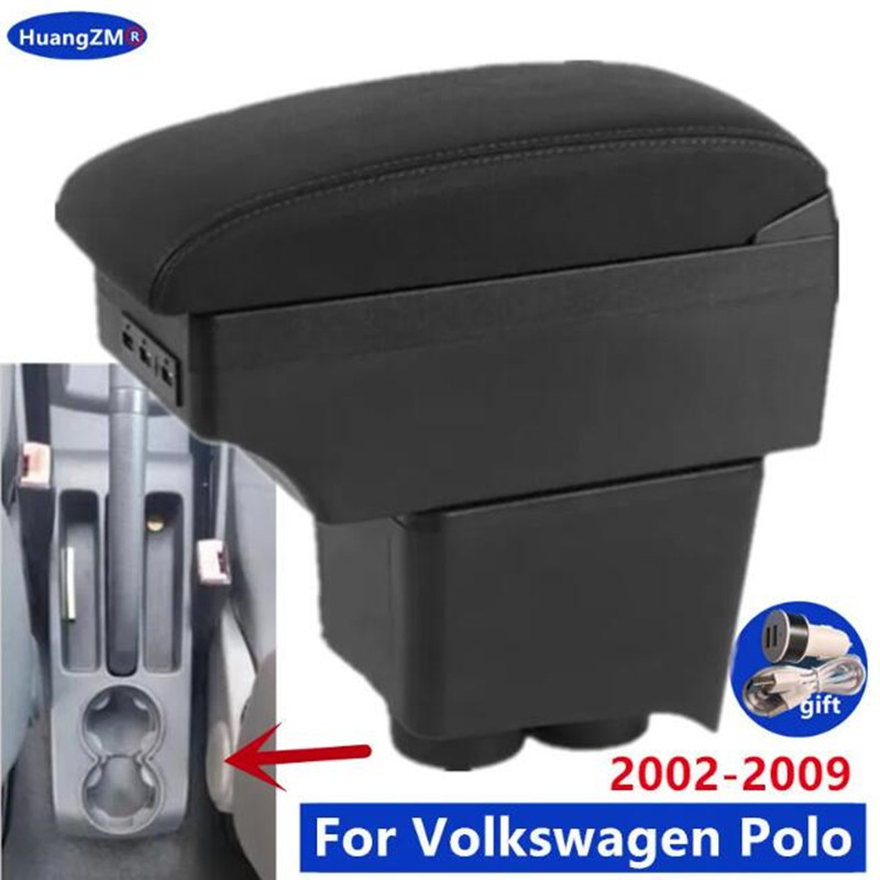 For Volkswagen Polo Armrest For VW Polo 9N 3 Car Armrest box 2002-2009 Storage box Dedicated Retrofi