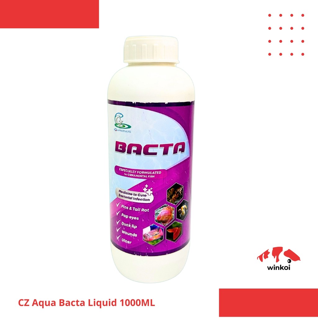 Bacta Liquid Antibiotik Infeksi Bakteri untuk ikan koi koki hias 1L