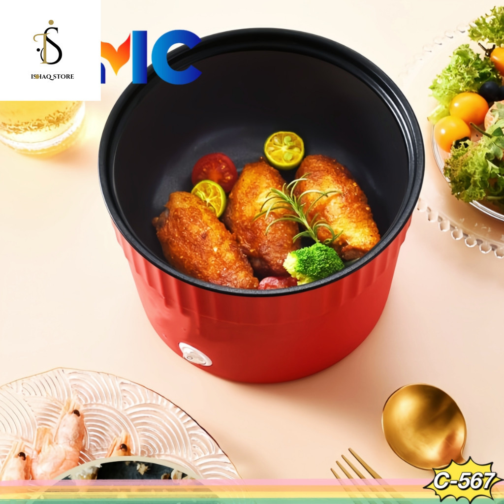 Is) CMC[C-567]Rice Cooker Mini Serbaguna Panci Listrik 1L / Penanak Nasi Bisa Buat Masak Mie 450Watt