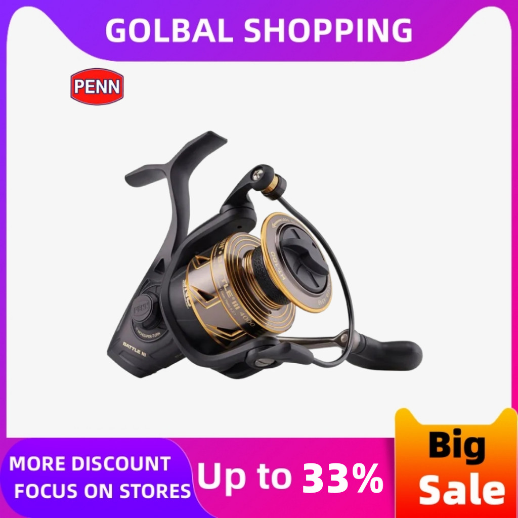 penn BATTLE III BTL III 6000HS 8000 full metal spinning fishing reel 5+1BB Ht-100 Saltwater Fishing 