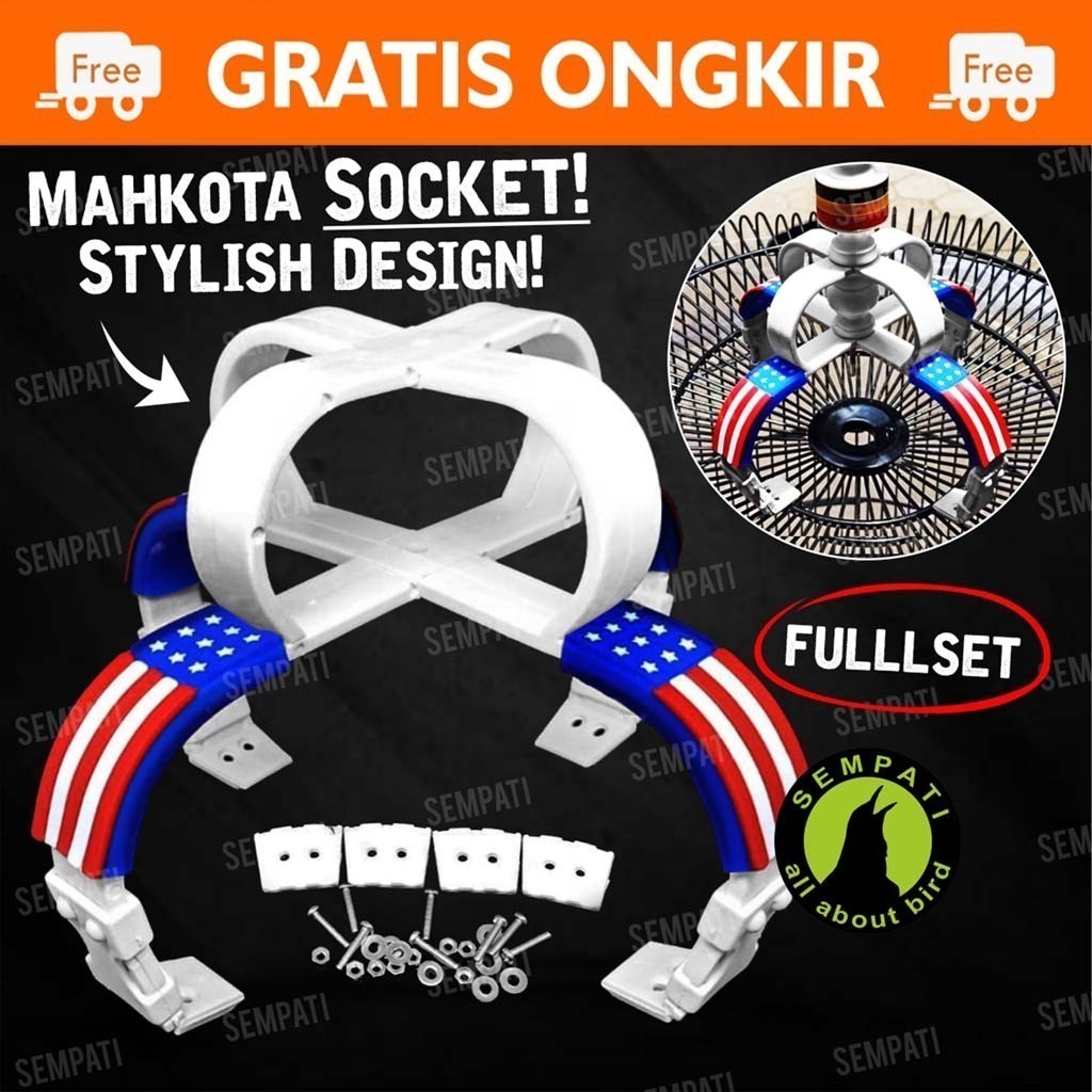 Ha SEMPATI MAHKOTA SANGKAR MURAI SOCKET SOKET KAPTEN AMERIKA MAHKOTA KANDANG BURUNG MURAI ANIS