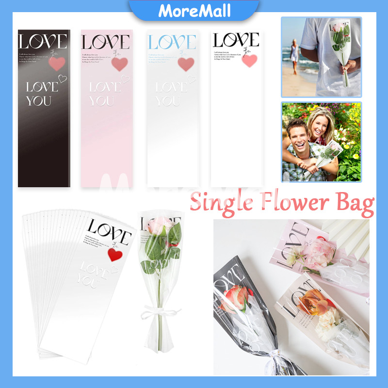

Plastik Single Flower Love / Kantong Bunga Rose Single