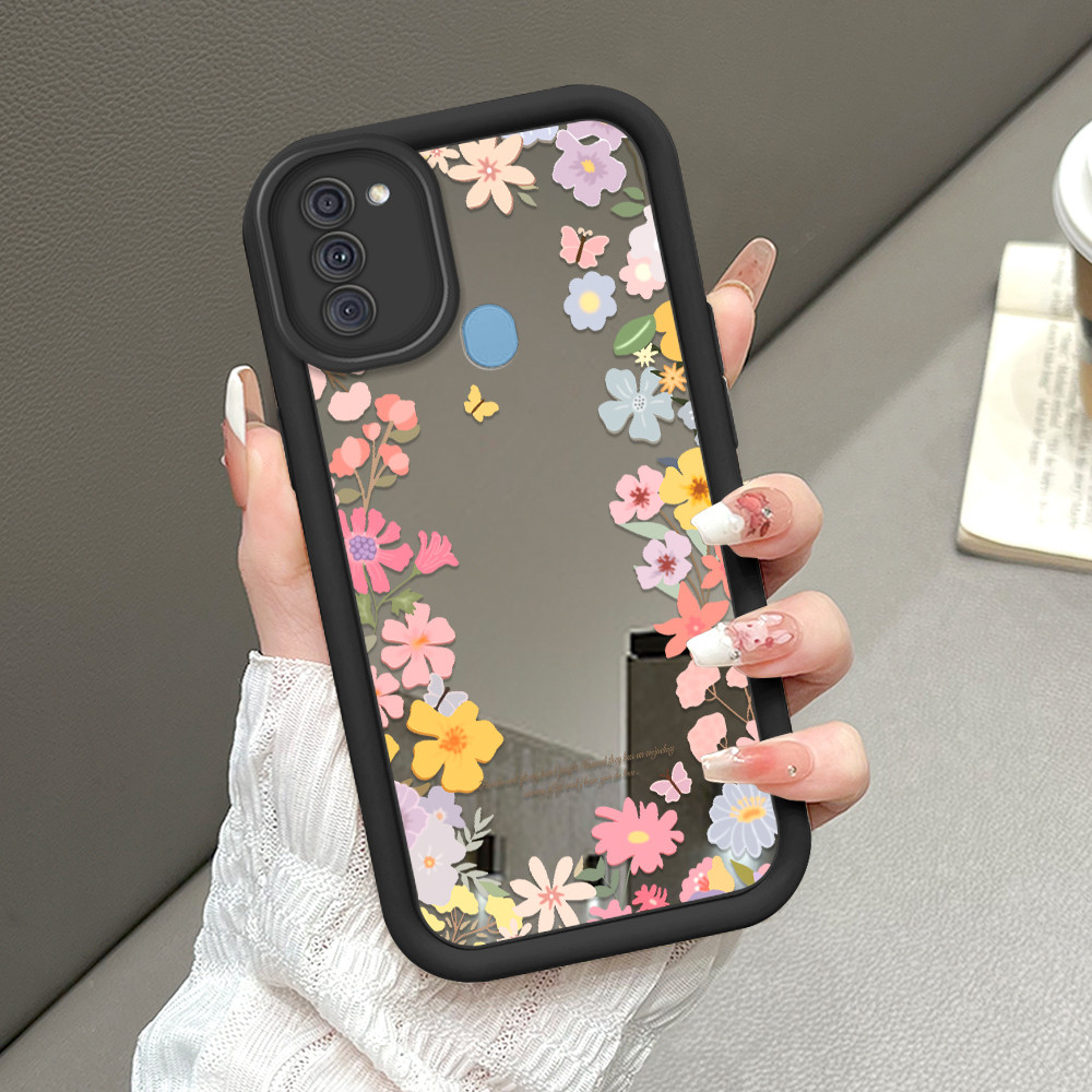 Casing Hp Untuk Compitable With Samsung A11 M11 Silikon Handphone Mode Softcase JZ Mirror Flower 853