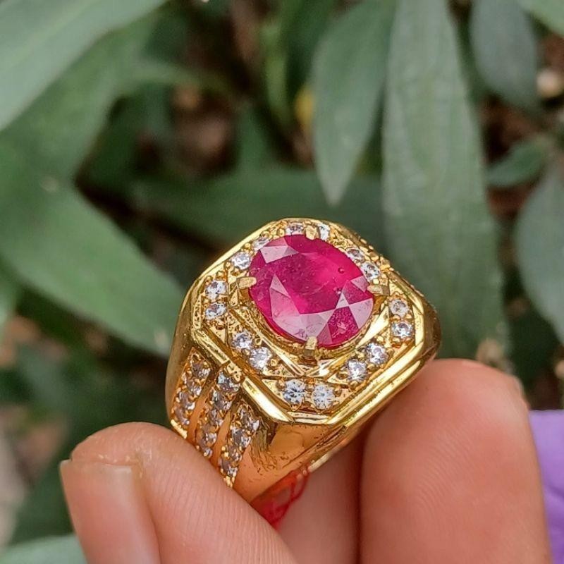 CINCIN BATU PERMATA RUBY AFRIKA MEWAH&ELEGAN