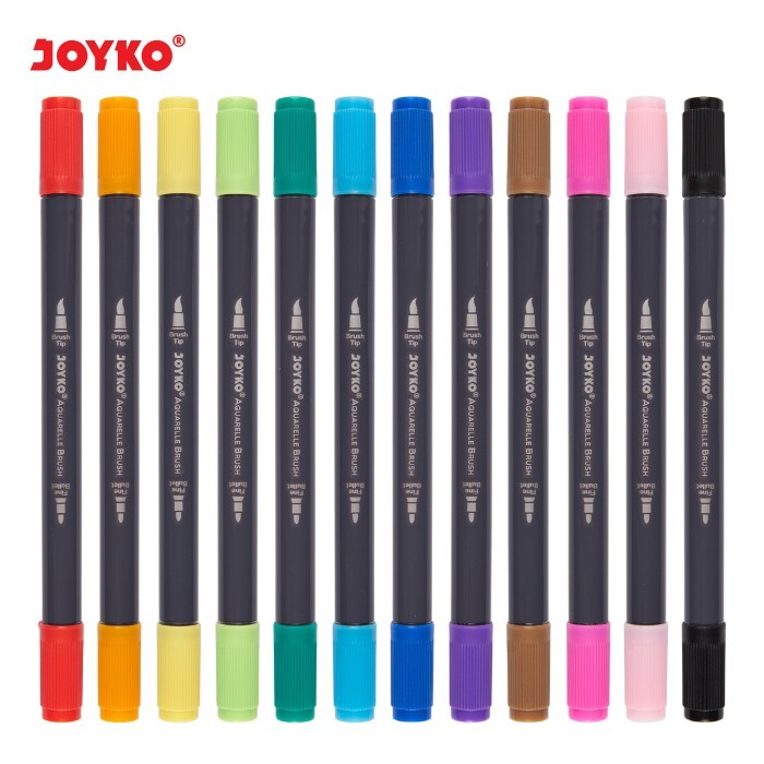 

best -Color Brush Pen Pena Kuas Warna Joyko CLP-43 12 Warna Color